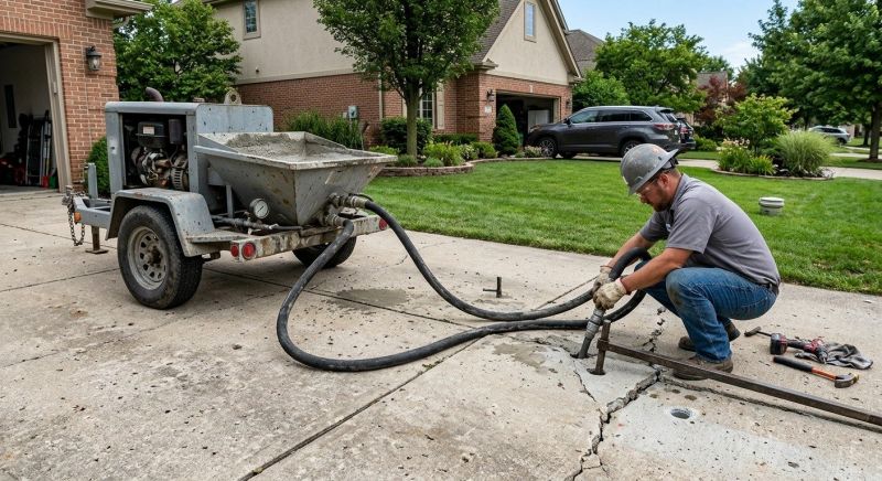 Sunken Driveway Lifting in Cincinnati, OH